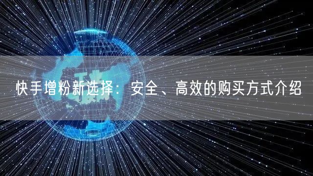快手增粉新选择:安全、高效的购买方式介绍