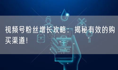视频号粉丝增长攻略:揭秘有效的购买渠道!