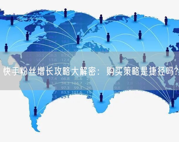 快手粉丝增长攻略大解密:购买策略是捷径吗?