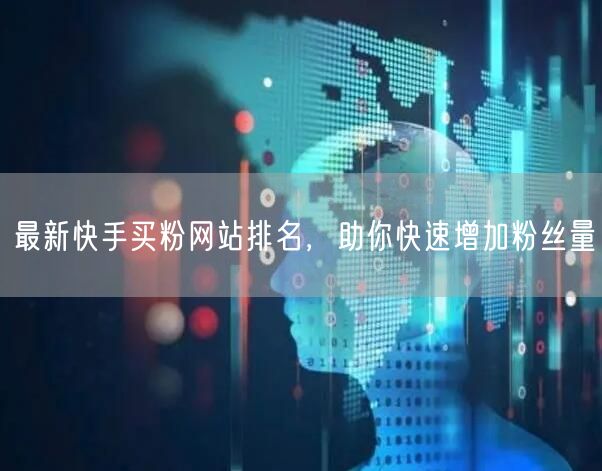 最新快手买粉网站排名,助你快速增加粉丝量