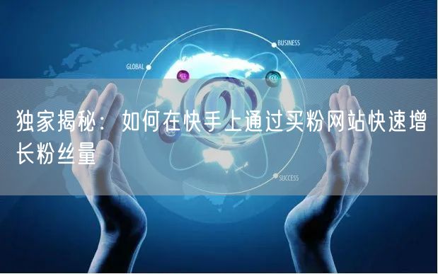独家揭秘:如何在快手上通过买粉网站快速增长粉丝量