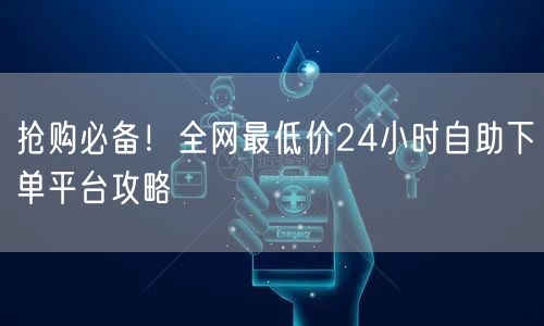 抢购必备！全网最低价24小时自助下单平台攻略